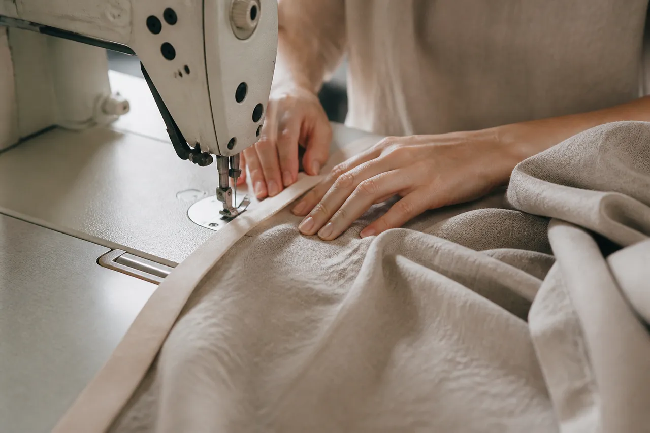 Ajout d'une bande de tissu au bas d'une robe trop courte