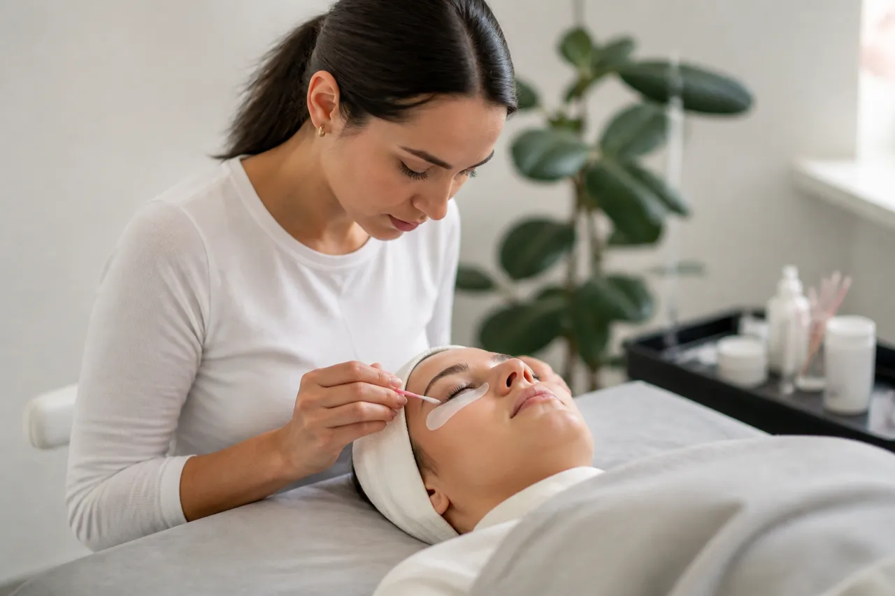 Pose d’un rehaussement de cils en institut, durée de la séance
